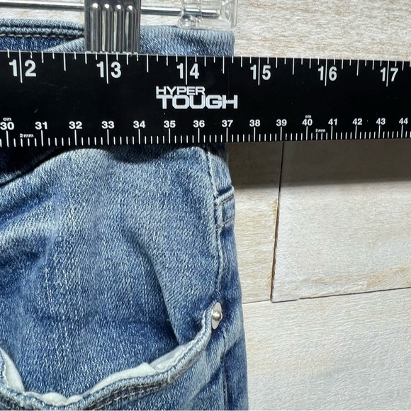 Frame‎ Le Crop Mini Boot Fray Hem Jeans Size 27 Blue Denim Medium Wash - Picture 12 of 13